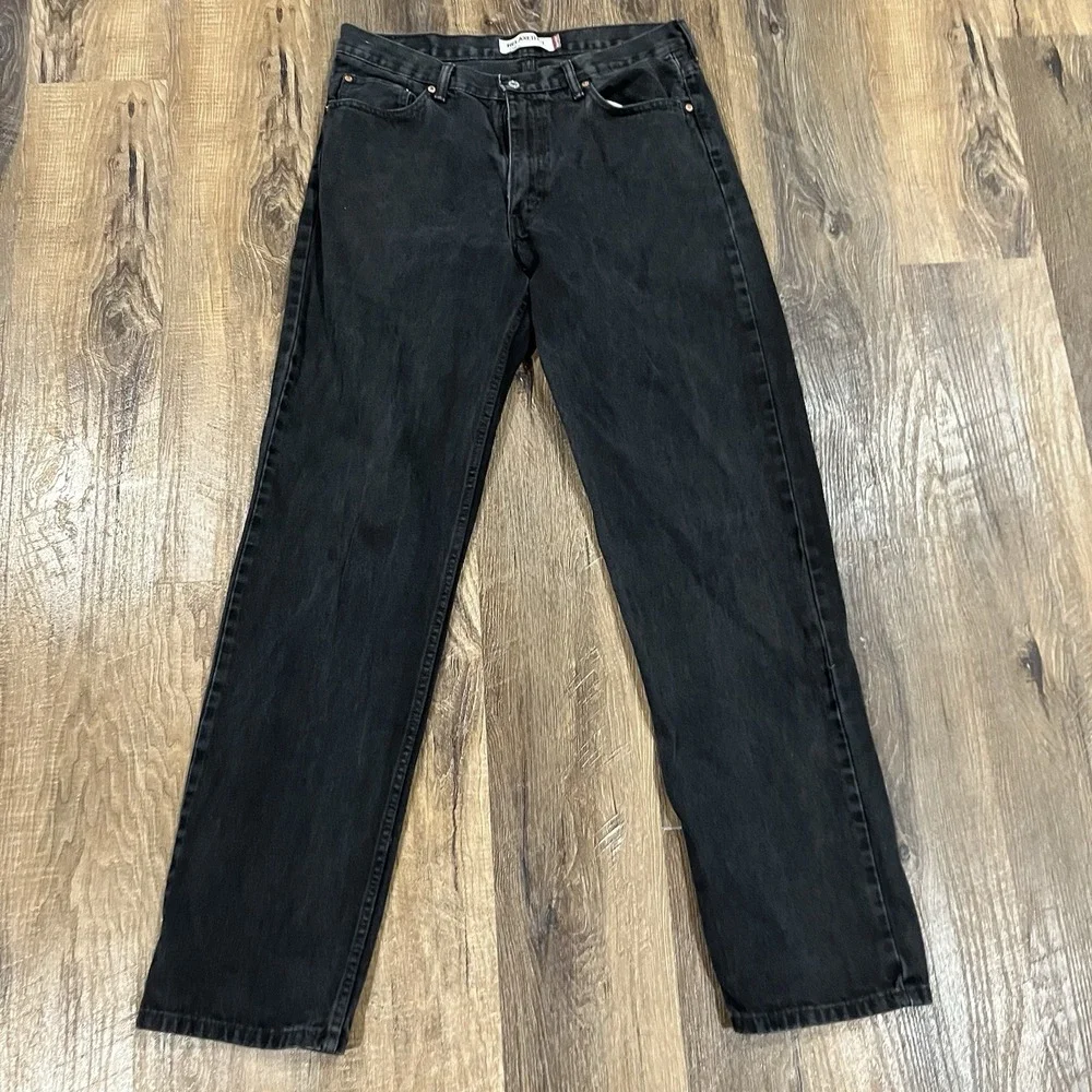Levis 550 Relaxed Fit Jeans Mens 36x36 Black Denim Tapered Leg Y2K 2000s